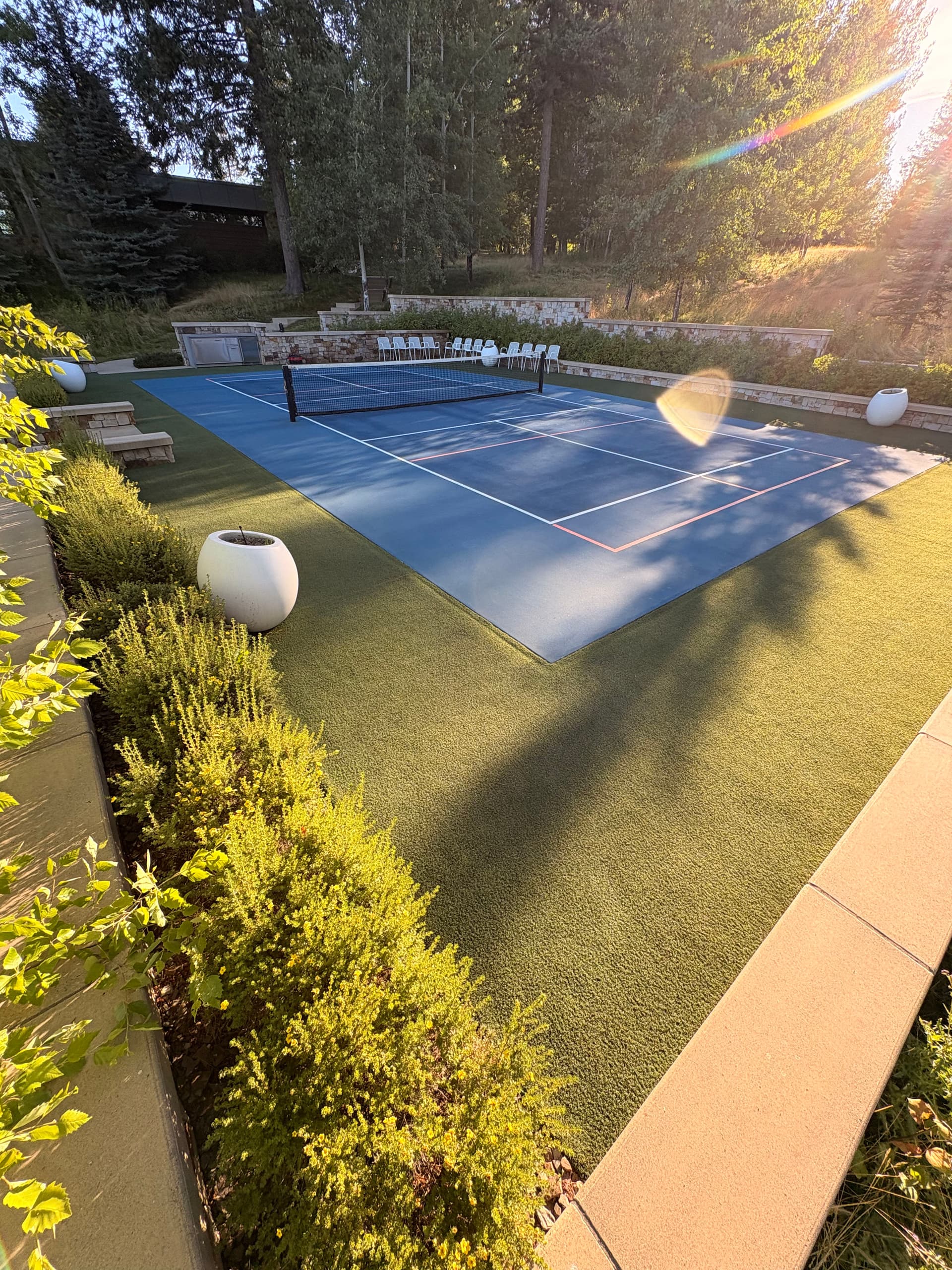 Gallery photos for Soft Wash Tennis Court Cleaning Plus Gutter and Soffit Cleanup: Image #2